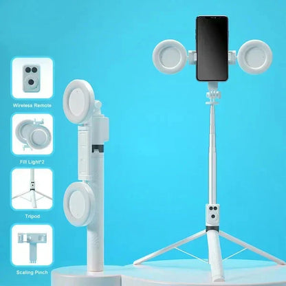 ✈️ Utazásbarát 3in1 Szelfibot | Kivehető Telefon, Teleszkópos, Könnyű - Multifunkcionális Állvány, Tökéletes Vlogoláshoz és Utazáshoz
