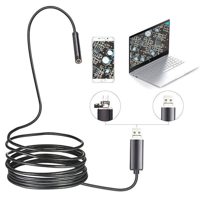 3 az 1-ben Vízálló USB Endoszkóp Kamera LED Világítással | Autó, Cső, Ipari Vizsgálat - Professzionális Esetvizsgáló Eszköz