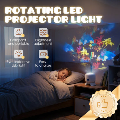 ✨ Dinamikusan forgó LED projektor lámpa – színes fények, mozgó minták, hangulat egy gombnyomásra! 🌀 Platás utánvéttel!