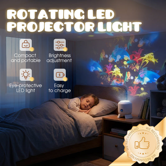 ✨ Dinamikusan forgó LED projektor lámpa – színes fények, mozgó minták, hangulat egy gombnyomásra! 🌀 Platás utánvéttel!