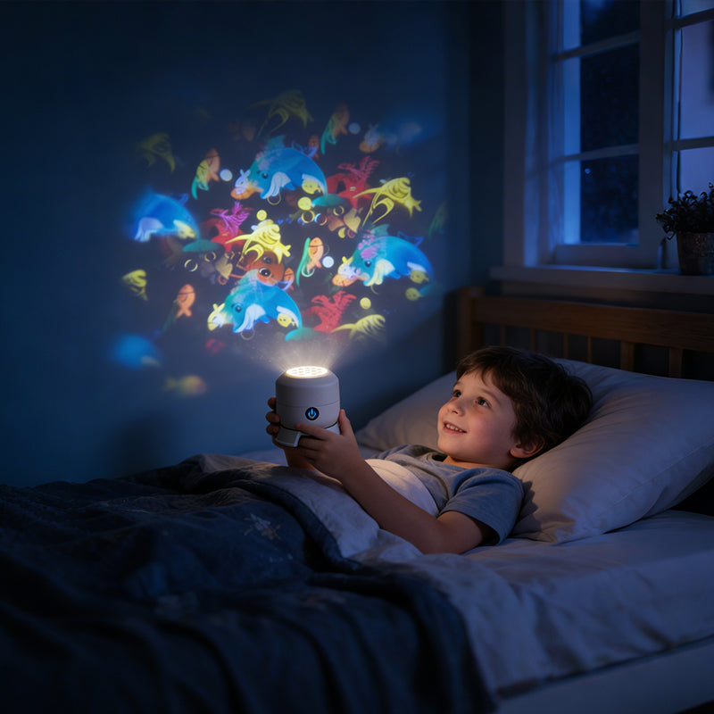 ✨ Dinamikusan forgó LED projektor lámpa – színes fények, mozgó minták, hangulat egy gombnyomásra! 🌀 Platás utánvéttel!