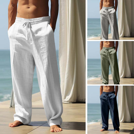 Nyár – a farmer túl meleg, a vászonnadrág a megoldás! ☀️👖 Férfi laza szabadidős lenvászon nadrág – légáteresztő, könnyű, és egész napos kényelmet ad. 💥 50% kedvezmény + utánvétel!