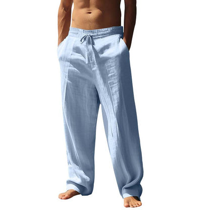 Nyár – a farmer túl meleg, a vászonnadrág a megoldás! ☀️👖 Férfi laza szabadidős lenvászon nadrág – légáteresztő, könnyű, és egész napos kényelmet ad. 💥 50% kedvezmény + utánvétel!