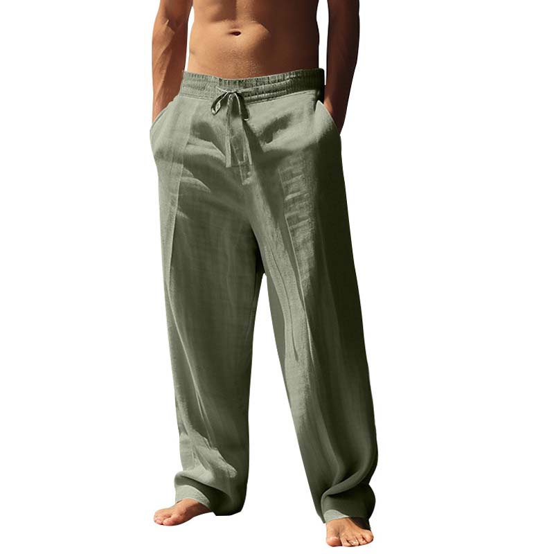 Nyár – a farmer túl meleg, a vászonnadrág a megoldás! ☀️👖 Férfi laza szabadidős lenvászon nadrág – légáteresztő, könnyű, és egész napos kényelmet ad. 💥 50% kedvezmény + utánvétel!