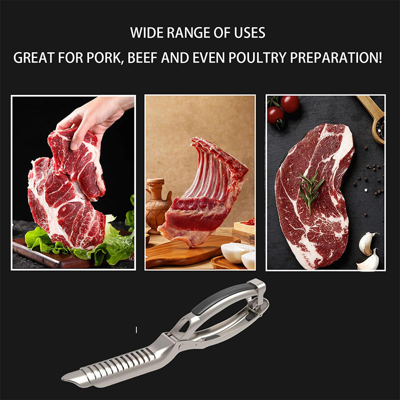✨🥩 Rozsdamentes acél BBQ borda nyúzó – perc alatt tökéletesen megtisztítja a bordákat! Nem csúszik, nem vágja meg a kezed. Platás utánvéttel!