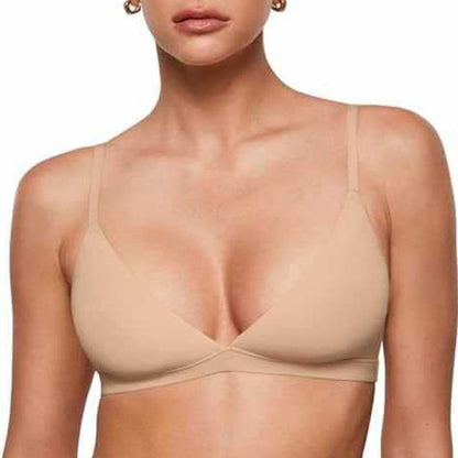 💞 Női merevítő nélküli, rugalmas anyagú támogató háromszög alakú bralette – kényelmes, természetes, egész napos viseletre! 🌸 Platás utánvéttel!