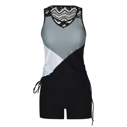 👙 S-3XL🏖️ Női, mintás, kétrészes tankini fürdőruha – kényelmes, divatos, takarja a hasad, de mutatja a bájaid! 🌸✨ Utánvéttel!