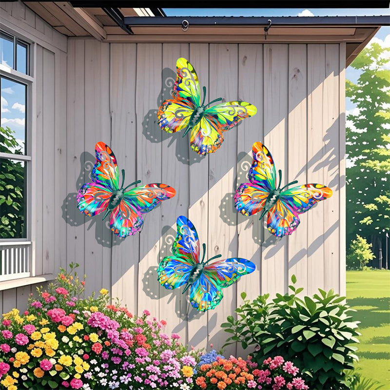 🦋 Fémből készült, pillangó alakú faldekoráció – könnyű, rozsdamentes, kertbe és lakásba egyaránt! ✨🌳 Platás utánvéttel!