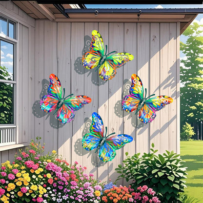 🦋 Fémből készült, pillangó alakú faldekoráció – könnyű, rozsdamentes, kertbe és lakásba egyaránt! ✨🌳 Platás utánvéttel!