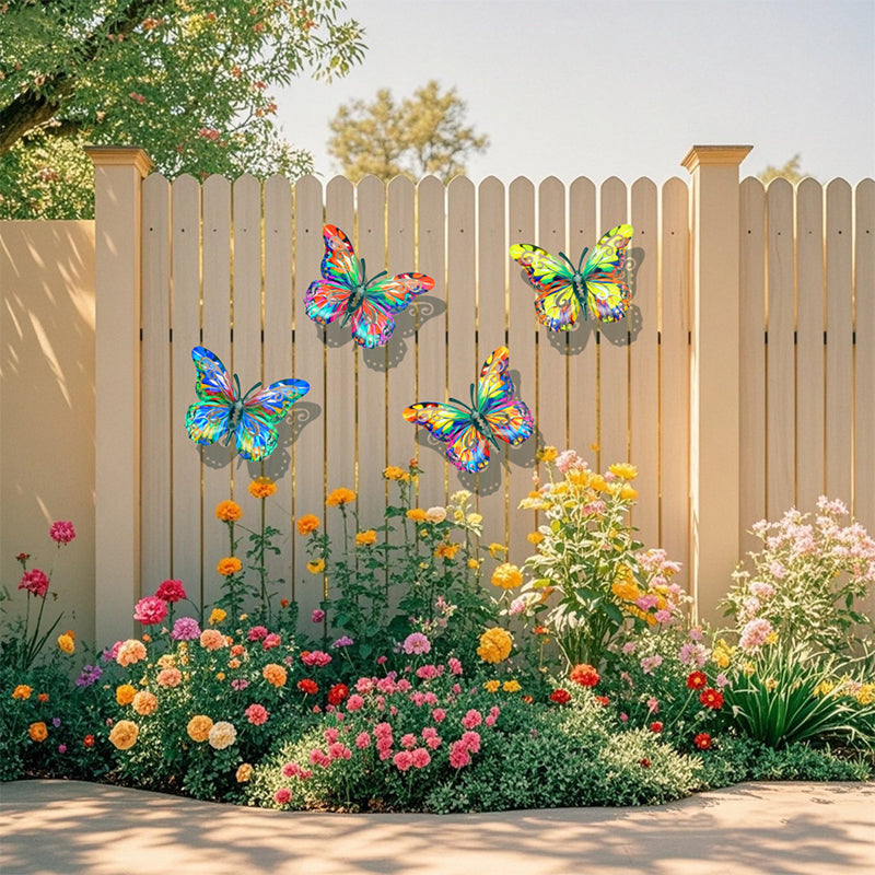 🦋 Fémből készült, pillangó alakú faldekoráció – könnyű, rozsdamentes, kertbe és lakásba egyaránt! ✨🌳 Platás utánvéttel!