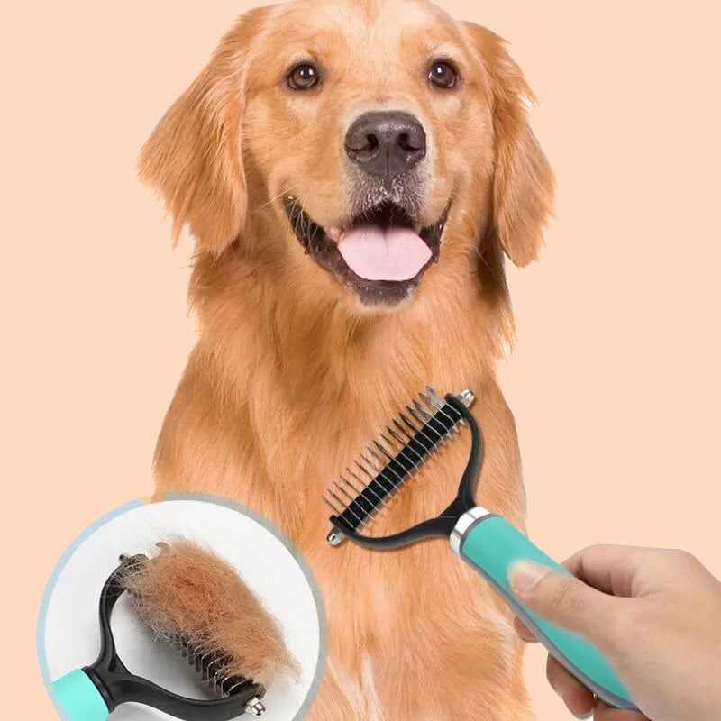 🐾Kétoldalas fésű háziállatok szőrének eltávolításához