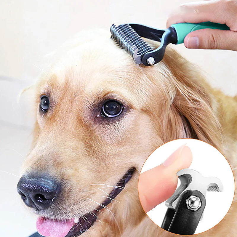 🐾Kétoldalas fésű háziállatok szőrének eltávolításához