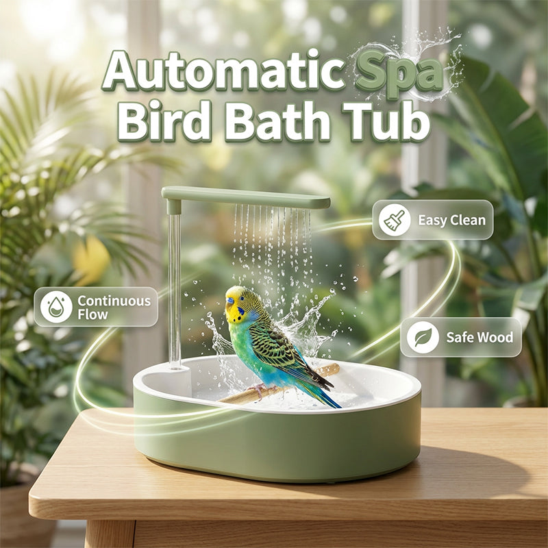 🦜 Elektromos Madárfürdető – Zuhanyzóval | Automata Madárzuhany – Frissítő Fürdő Tollas Barátaidnak 🚿💧✨