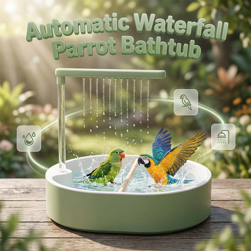 🦜 Elektromos Madárfürdető – Zuhanyzóval | Automata Madárzuhany – Frissítő Fürdő Tollas Barátaidnak 🚿💧✨