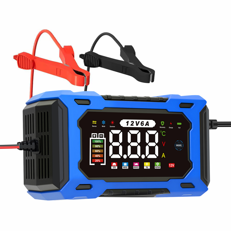 ⏰🔋 12 V-os, 6 A-es intelligens autóakkumulátor-töltő – Pulse Repair technológia, automatikus karbantartás és kénmentesítés! 🚗⚡ Utánvéttel!