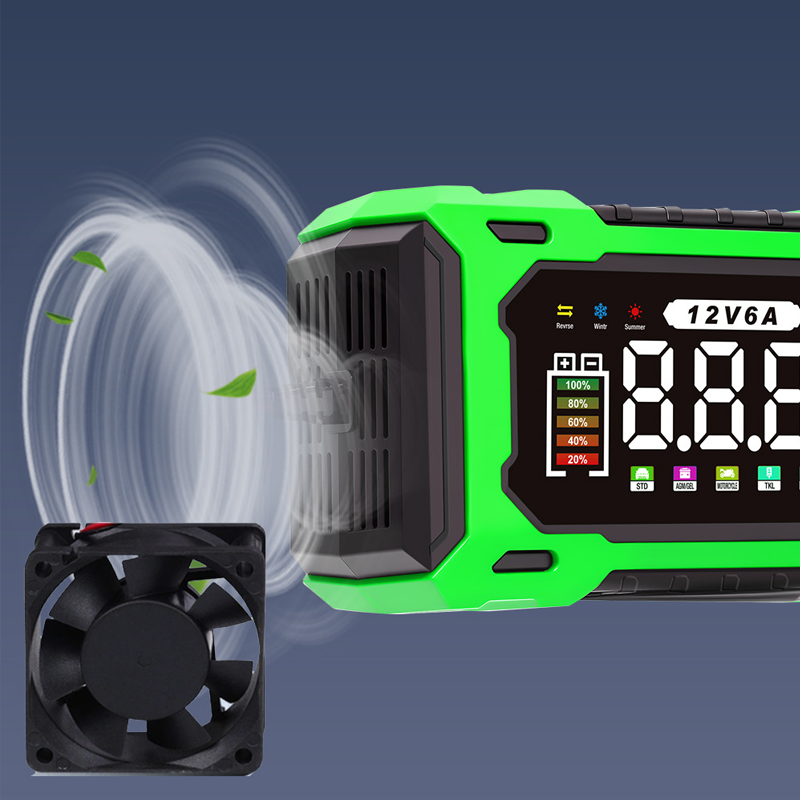 ⏰🔋 12 V-os, 6 A-es intelligens autóakkumulátor-töltő – Pulse Repair technológia, automatikus karbantartás és kénmentesítés! 🚗⚡ Utánvéttel!