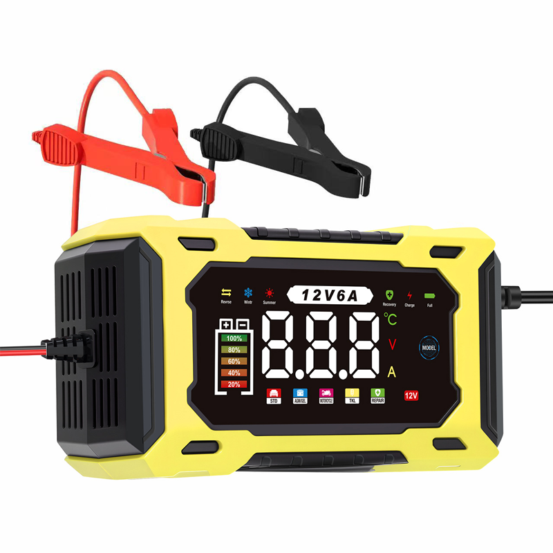 ⏰🔋 12 V-os, 6 A-es intelligens autóakkumulátor-töltő – Pulse Repair technológia, automatikus karbantartás és kénmentesítés! 🚗⚡ Utánvéttel!
