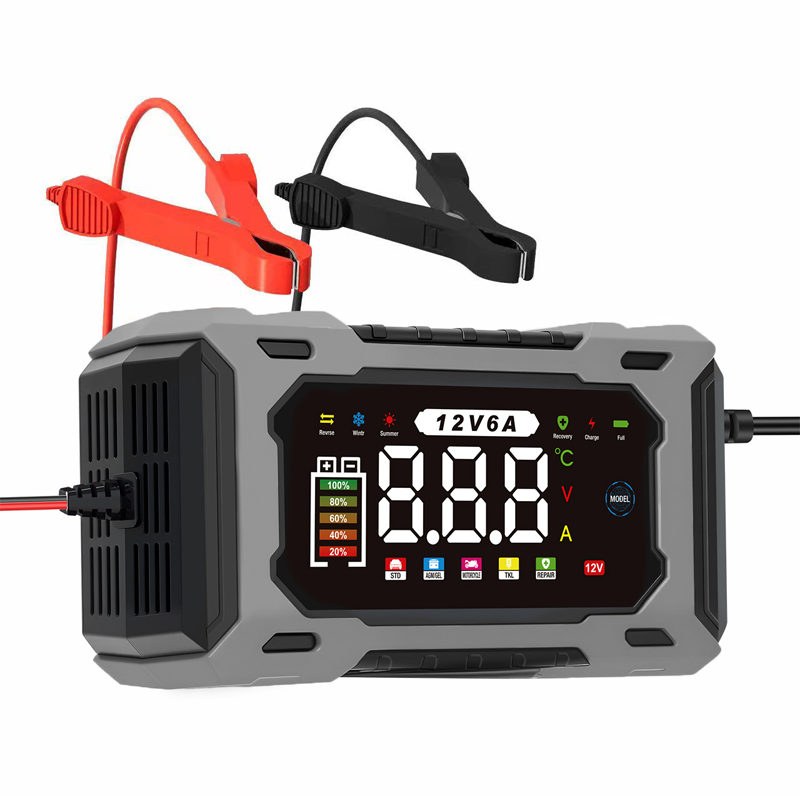 ⏰🔋 12 V-os, 6 A-es intelligens autóakkumulátor-töltő – Pulse Repair technológia, automatikus karbantartás és kénmentesítés! 🚗⚡ Utánvéttel!