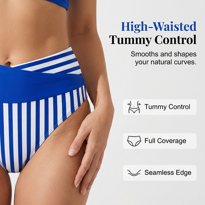 👙 Kétrészes Színes Blokkos és Csíkos Bikini | Divatos Stranddivat – Kényelmes & Alakformáló 🏖️✨v