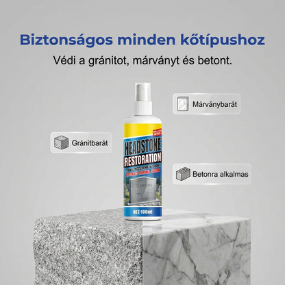 🏛️ Sírtisztító spray természetes kő felületre – gyengéd, mégis hatékony, nem károsítja a követ! Platás utánvéttel!