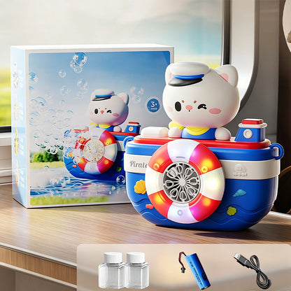 🛳️ Varázslatos buborékutazás! Tengerész állat hajó buborékfújó – zenélő játék fürdéshez és játékhoz! 🫧✨ Gyerekek imádni fogják! Utánvéttel!