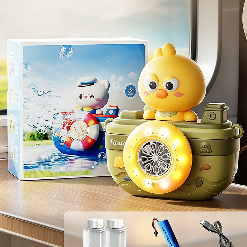 🛳️ Varázslatos buborékutazás! Tengerész állat hajó buborékfújó – zenélő játék fürdéshez és játékhoz! 🫧✨ Gyerekek imádni fogják! Utánvéttel!