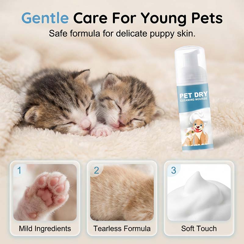 🐶🐱 Vízmentes tisztító hab kutyáknak és macskáknak – fürdés nélkül is friss, tiszta a bunda! 🧼✨ Utánvéttel!