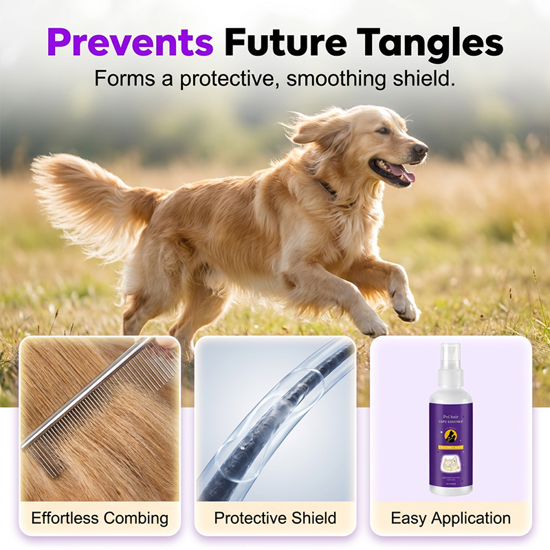 🐾 Gyengéd szőrkibontó spray – fájdalommentes fésülés kutyáknak és macskáknak! ✨ Raktáron, platás utánvéttel!