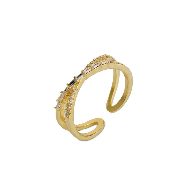 💍 Stílusos kétrétegű gyűrű – állítható keresztpántos dizájn! Elegancia és kényelem egyben – bármilyen ujjra tökéletes. ✨ Utánvéttel!