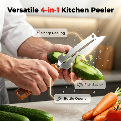 🔪 4 az 1-ben konyhai hámozó – hámozz, szeletelj és tisztíts egy eszközzel! 🥕 Platás utánvéttel!