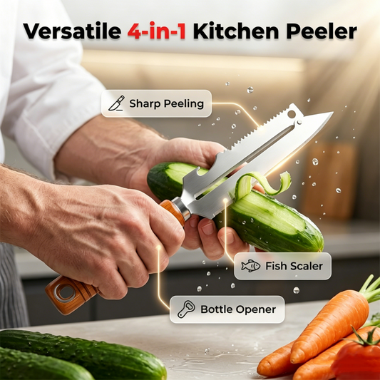 🔪 4 az 1-ben konyhai hámozó – hámozz, szeletelj és tisztíts egy eszközzel! 🥕 Platás utánvéttel!