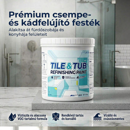 🛁✨ Prémium csempe- és kádfelújító festékkészlet – régi, sárgult, karcos felületek azonnal újjávarázsolva! Platás utánvéttel!
