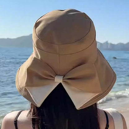👒☀️ Széles karimájú, masnis napvédő kalap nőknek – UPF 50+ védelem, összecsukható, utazáshoz tökéletes! Platás utánvéttel!
