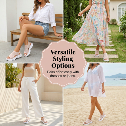 🌬️ Női vastag talpú szandál – lélegző hálós, kényelmes, egész napos viseletre! 👡 Platás utánvéttel!
