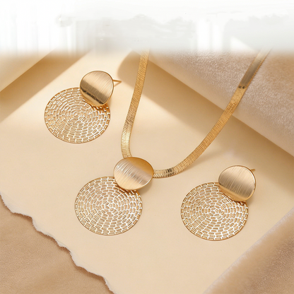 ✨ Modern chic nyaklánc és fülbevaló szett – stílusos ékszer, minden alkalomra! 💎 Raktáron, platás utánvéttel!