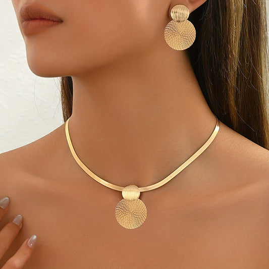 ✨ Modern chic nyaklánc és fülbevaló szett – stílusos ékszer, minden alkalomra! 💎 Raktáron, platás utánvéttel!