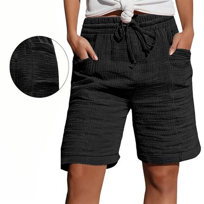 👖 Női kényelmes rövidnadrág, rugalmas derékrésszel – nem szorít, nem nyom, egész napos kényelem! 🌸 Platás utánvéttel!