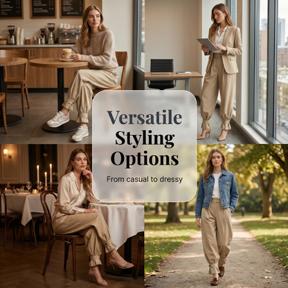 ⏳ Korlátozott ideig 40% kedvezmény! Női redőzött lámpás nadrág fodros mandzsettával – csinos, kényelmes, nyári kedvenc! 👖 Platás utánvéttel!