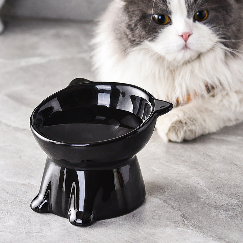 🥣 Ergonómikus, emelt műanyag macskatál – védi a macska nyakát és emésztését, nem csúszkál, könnyen tisztítható! 🐱 Platás utánvéttel!
