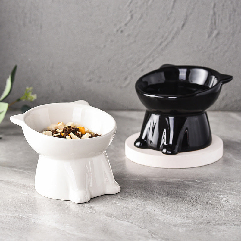 🥣 Ergonómikus, emelt műanyag macskatál – védi a macska nyakát és emésztését, nem csúszkál, könnyen tisztítható! 🐱 Platás utánvéttel!