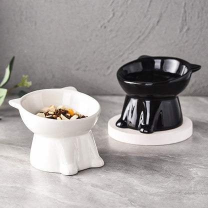 🥣 Ergonómikus, emelt műanyag macskatál – védi a macska nyakát és emésztését, nem csúszkál, könnyen tisztítható! 🐱 Platás utánvéttel!