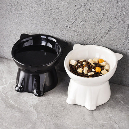 🥣 Ergonómikus, emelt műanyag macskatál – védi a macska nyakát és emésztését, nem csúszkál, könnyen tisztítható! 🐱 Platás utánvéttel!