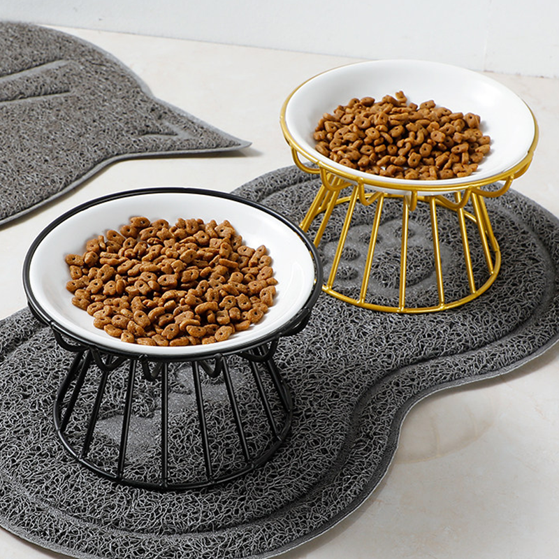💖 Emelt kerámia macskatál vaskos állvánnyal – kíméletes a nyaknak, nem borul, könnyen tisztítható! 🐱🥣 Platás utánvéttel!