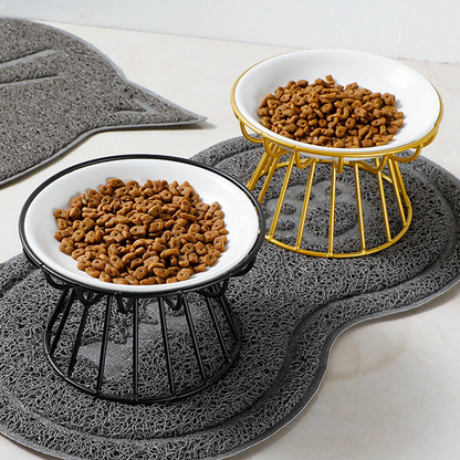 💖 Emelt kerámia macskatál vaskos állvánnyal – kíméletes a nyaknak, nem borul, könnyen tisztítható! 🐱🥣 Platás utánvéttel!