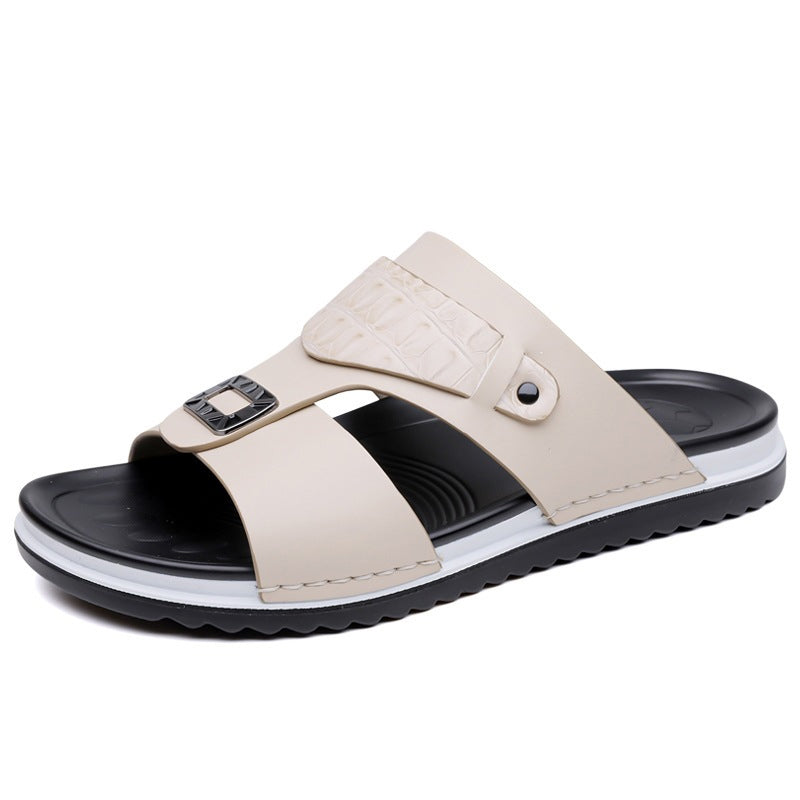 👞 Férfi műbőr belebújós nyári szandál – könnyű, nem dörzsöl, egész nap kényelmes! ☀️ Platás utánvéttel!