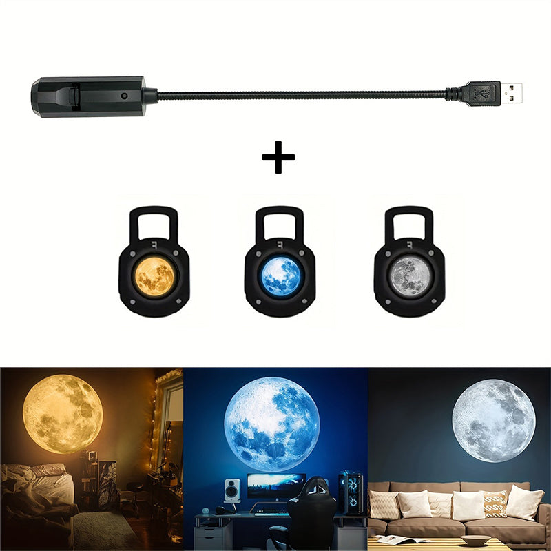 🌙 Változtassa szobáját égi szépséggel – USB galaxis és hold projektor éjszakai fény! ✨ Platás utánvéttel!