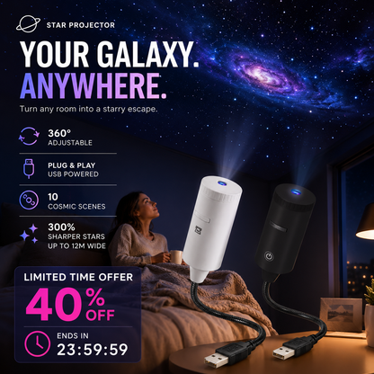 🥳 Plug-and-play HD csillagos égbolt és óceán vetítő éjszakai lámpa – egy gombnyomás, és a szobád égboltja csillagokkal, az ágyad pedig tengerrel telik meg! 🌌🌊 Platás utánvéttel!